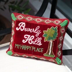 Beverly Hills My Happy Place Pillow -Home Decor Shop 0002 sp holiday pillow 3