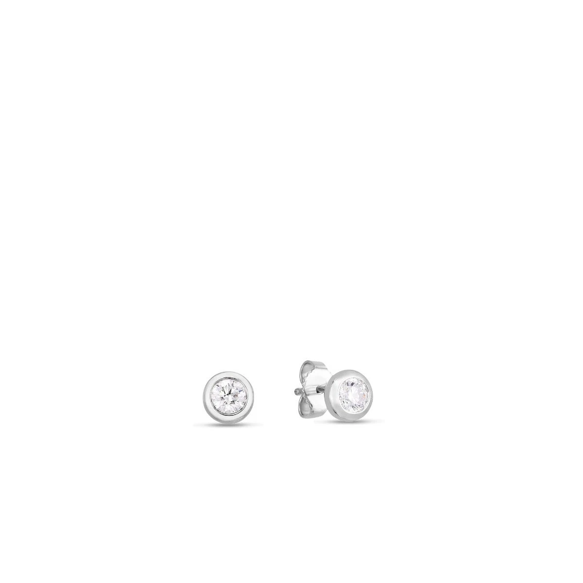 18K Classic Diamond Stud Earrings 3 18K Classic Diamond Stud Earrings