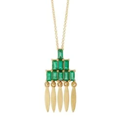Grass Mini Spike Pendant Necklace