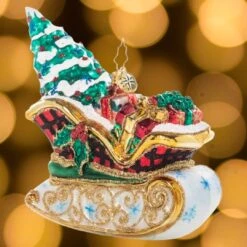 Snowy Sleigh Ride Ornament -Home Decor Shop 1021337 lifestyle