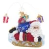 Snow Sliding Santa Ornament