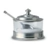 Pewter Jam Pot With Spoon -Home Decor Shop 102845