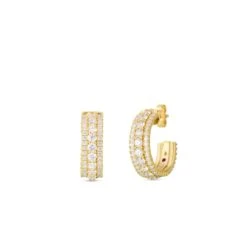Siena 3 Row Diamond Hoop Earrings