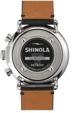 The Runwell Chrono 47mm Watch With Black Dial And Black Leather Strap Watch -Home Decor Shop 1199 0162 3