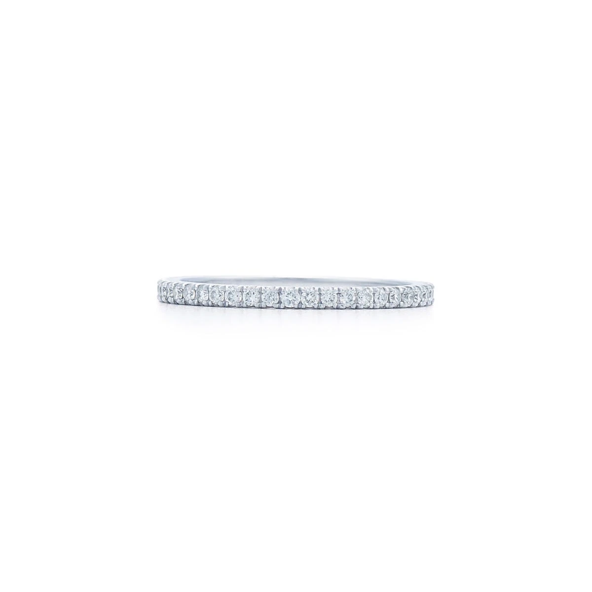 Stackable Slim Ring With Diamonds, Platinum 3 Stackable Slim Ring With Diamonds, Platinum