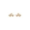 14K Marquise Diamond Fan Stud Earrings