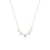 14K Linked Graduated Diamond Trio Necklace