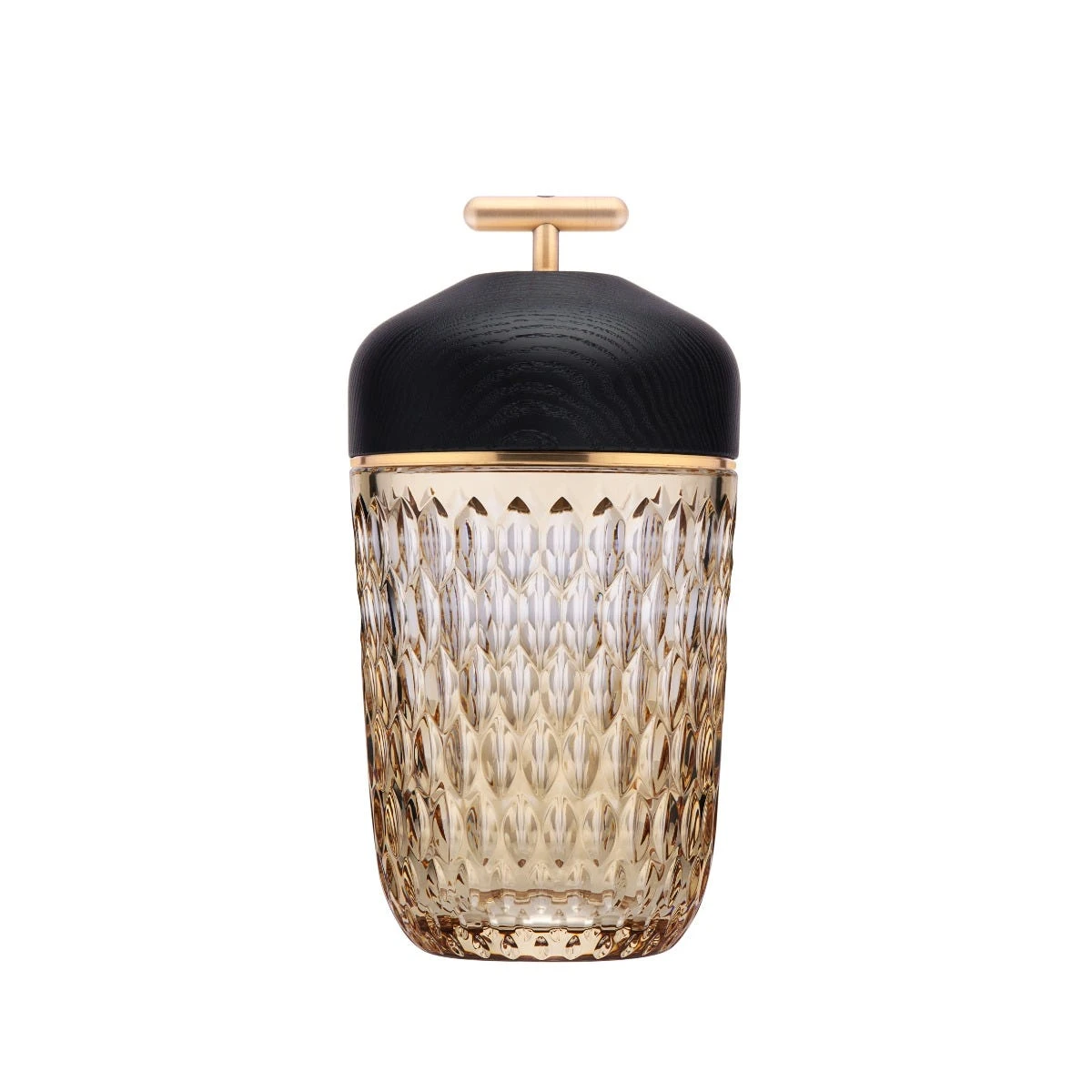 Folia Portable Lamp, Amber & Black Wood 3 Folia Portable Lamp, Amber & Black Wood