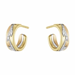 Fusion Diamond Hoop Earrings