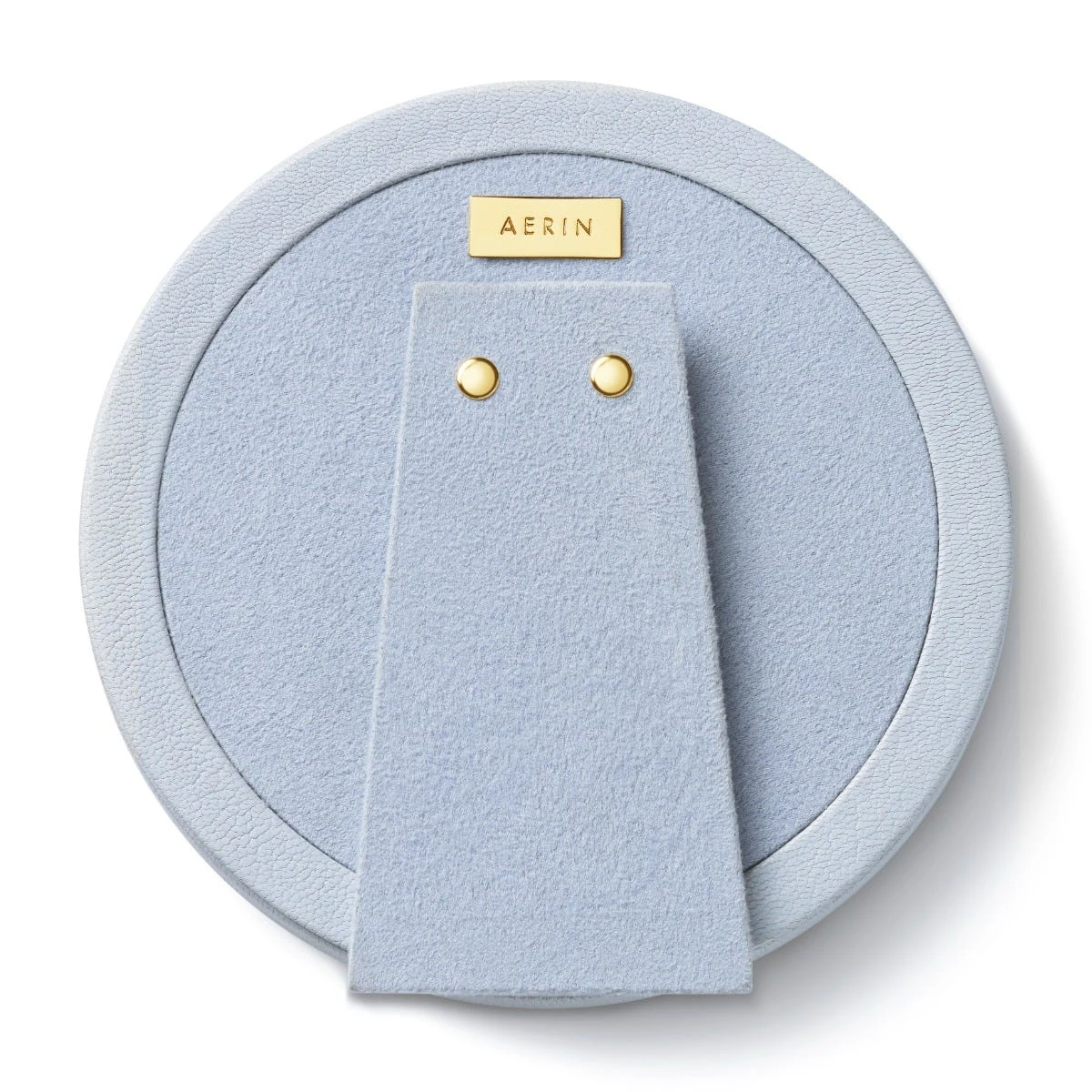 Piero Leather Round Frame, Blue Haze 4 Piero Leather Round Frame, Blue Haze - Image 2