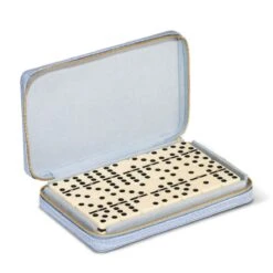 Enzo Travel Domino Set, Hydrangea Blue