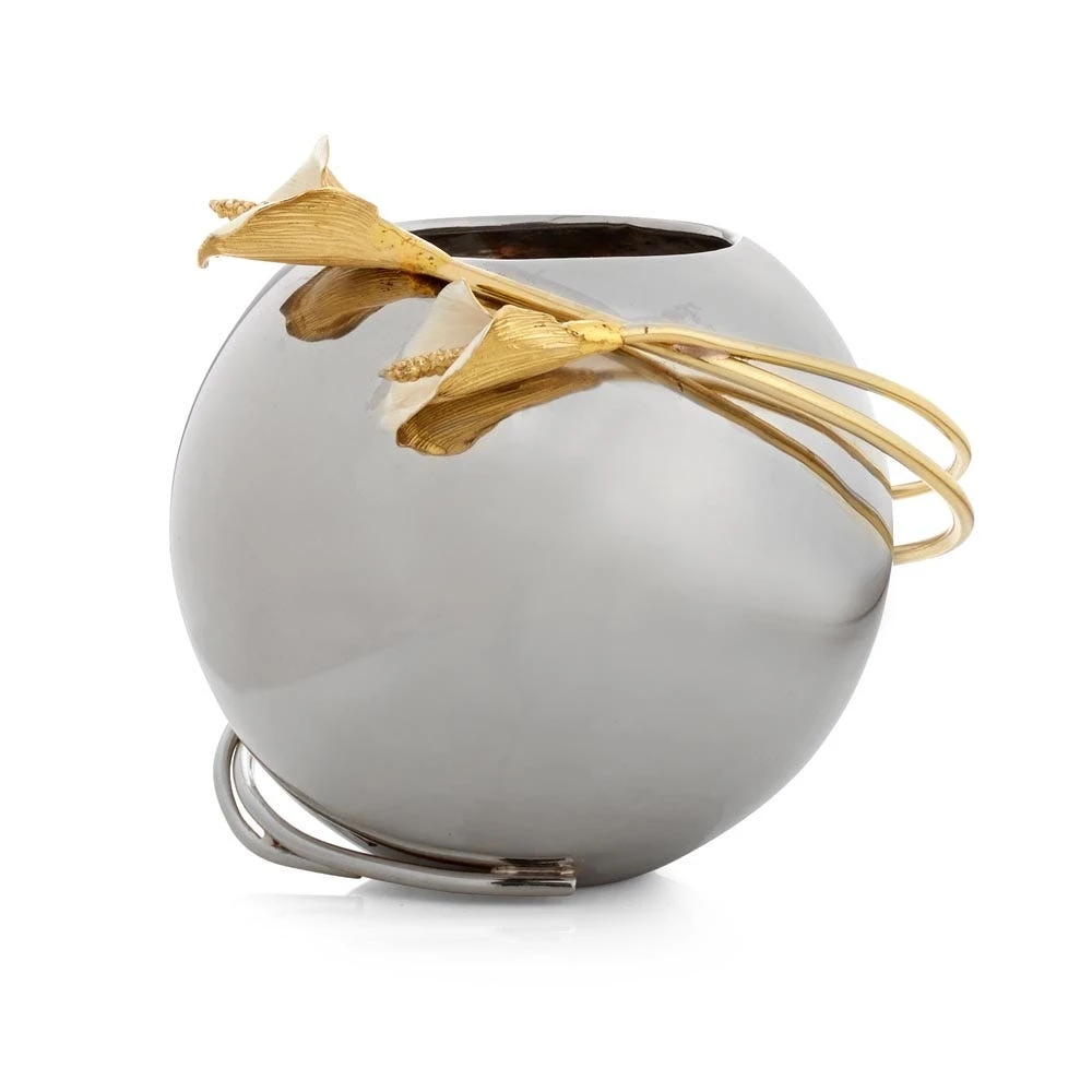 Calla Lily 6" Rose Bowl Vase 3 Calla Lily 6" Rose Bowl Vase