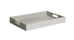 Modern Shagreen Desk Tray, Dove