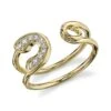 14K Yellow Gold And Diamond Safety Pin Ring -Home Decor Shop 300 35536 y6.5