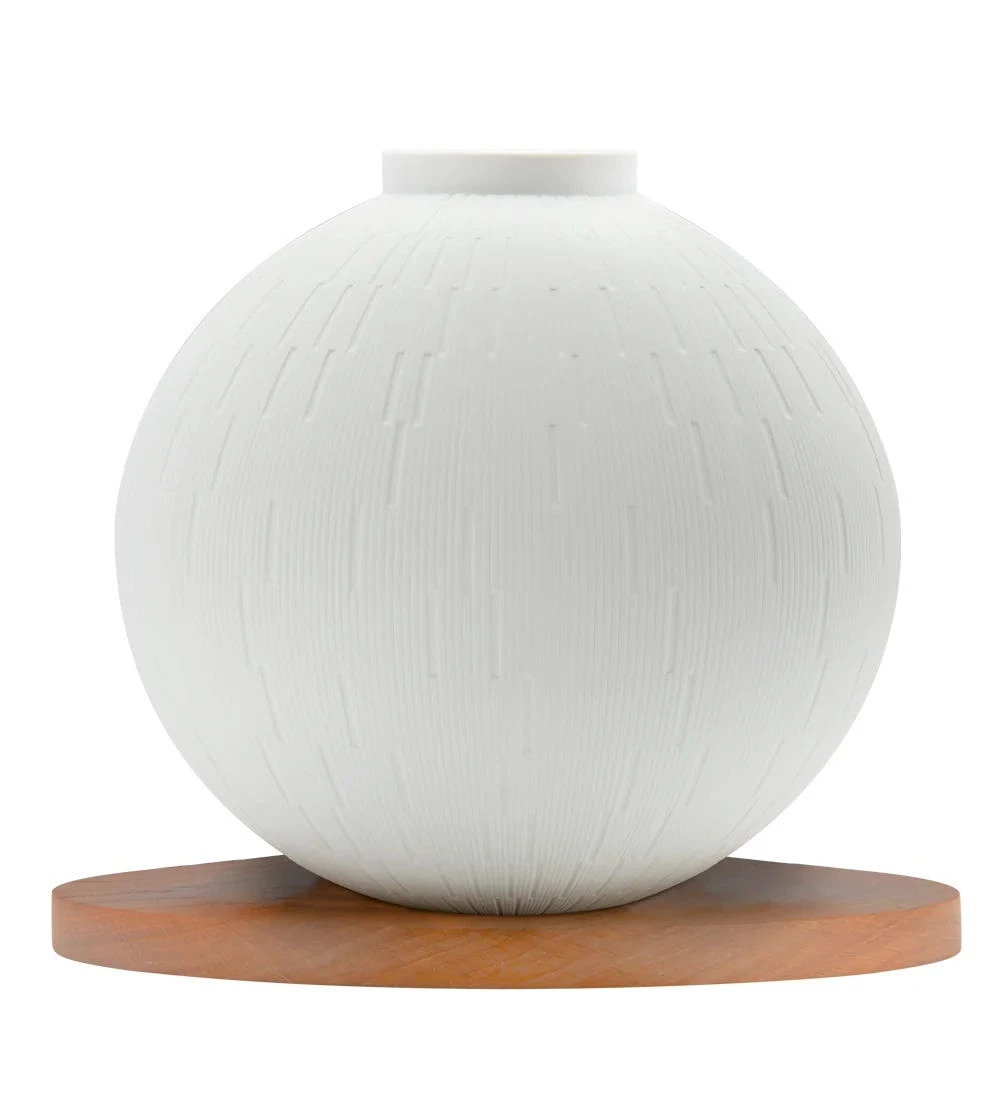 Infini Sphere Vase Wooden Base 3 Infini Sphere Vase Wooden Base