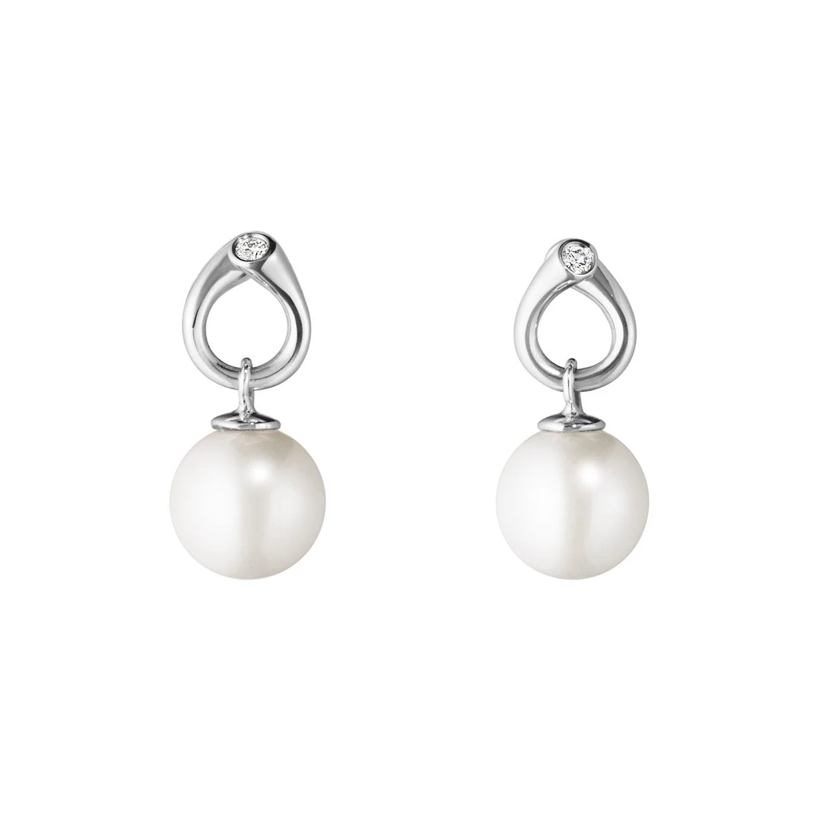 Georg Jensen Magic Earrings, White Gold 3 Georg Jensen Magic Earrings, White Gold
