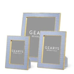 Classic Croc Leather Frame, Hydrangea Blue