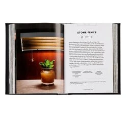 The Essential Cocktail Book, Leather Bound -Home Decor Shop 42 1733 bse cktl bnd blk 4
