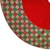 Red Tree Skirt With Tartan Plaid Beading 2 Red Tree Skirt With Tartan Plaid Beading -Home Decor Shop 42 2963 hh2163 3