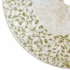 White Velvet Tree Skirt With Gold Beaded Bird On Vine -Home Decor Shop 42 2965 nd20127g