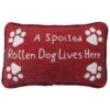 "A Spoiled Rotten Dog Lives Here" Beaded Pillow 1 "A Spoiled Rotten Dog Lives Here" Beaded Pillow -Home Decor Shop 42 2973 mu201219