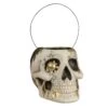 Jeweled Skull Bucket, Large -Home Decor Shop 42 3238