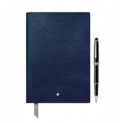 MONTBLANC Meisterstück Classique Platinum-coated Rollerball And Notebook Set, Blue
