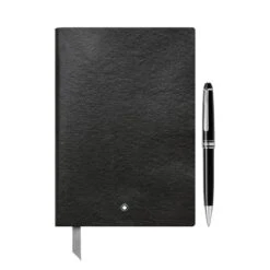 MONTBLANC Meisterstück Classique Platinum-coated Rollerball And Notebook Set, Black