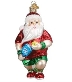 Pickleball Santa Ornament