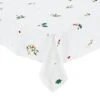 Holly Tablecloth In White, Red & Green -Home Decor Shop 42 3686 tc2239252wrdgr white red green holly tablecloth corner