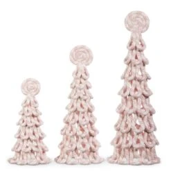 Pink Peppermint Trees, Set Of 3
