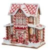 Lighted Peppermint Gingerbread House 1 Lighted Peppermint Gingerbread House -Home Decor Shop 4316276