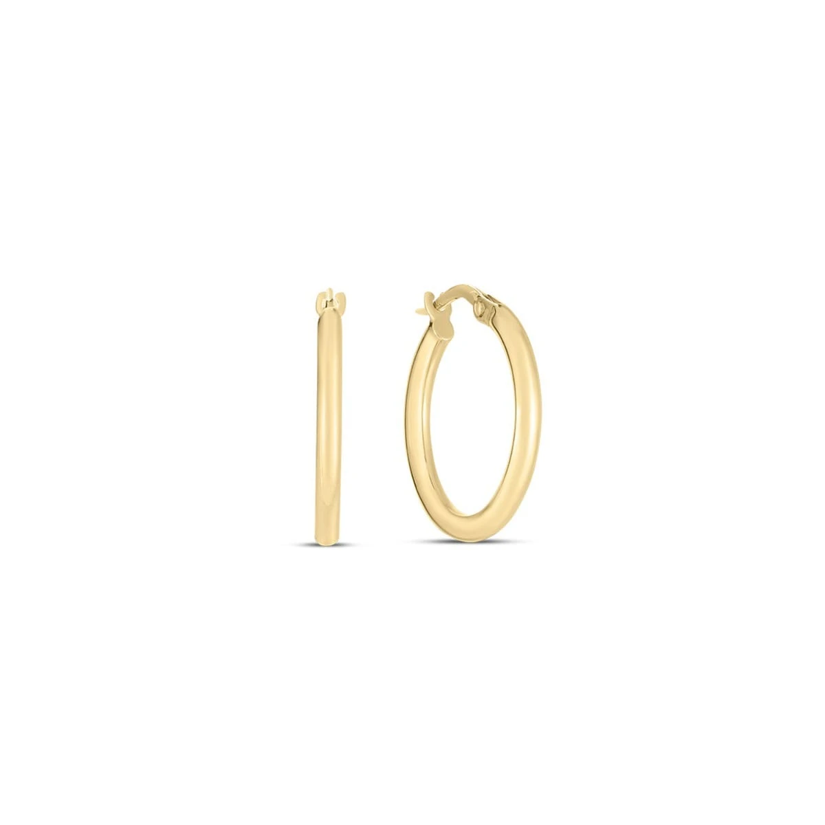 Designer Gold Classic Thin Hoop Earrings 3 Designer Gold Classic Thin Hoop Earrings