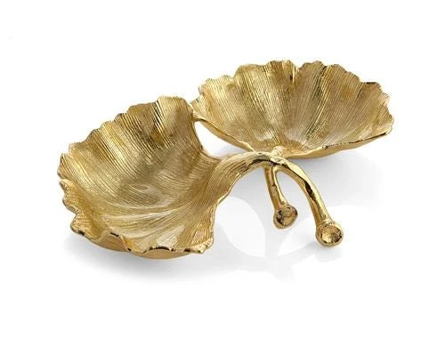 Ginkgo Leaves Double Dish 3 Ginkgo Leaves Double Dish