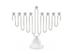 Menorah, Silver And Carrara