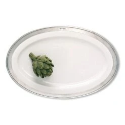 Convivio White Small Oval Serving Platter
