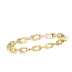 Navarra Hard Chain Link Diamond Bangle