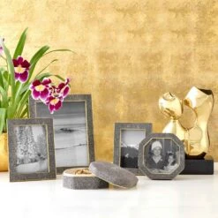 Classic Shagreen Frame, Chocolate 9 Classic Shagreen Frame, Chocolate -Home Decor Shop aerin shagreen chocolate