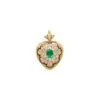 Antique Emerald And Diamond Puffed Heart Necklace 1 Antique Emerald And Diamond Puffed Heart Necklace -Home Decor Shop antique emerald and diamond puffed heart necklace 0204 2004