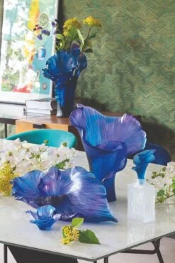 Home Decor Shop -Home Decor Shop arum bleu nuit vase medium lifestyle