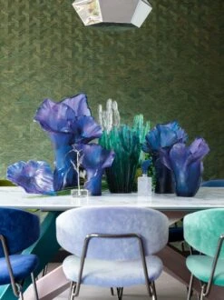 Arum Bleu Nuit Vase, Medium 7 Arum Bleu Nuit Vase, Medium -Home Decor Shop arum bleu nuit vase medium lifestyle b