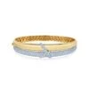 XO 18K Two-Tone Bangle Bracelet -Home Decor Shop b 19589 0 dia 18ktt xo 18k two tone bangle bracelet 1000 0106