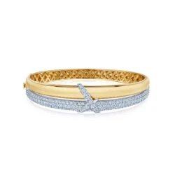 XO 18K Two-Tone Bangle Bracelet