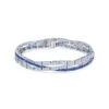 Splendor Braided Diamond & Sapphire Line Bracelet
