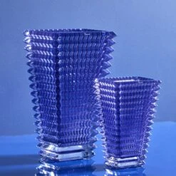 Eye Vase Rectangular, Blue -Home Decor Shop bac blue eye vase 2