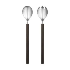Georg Jensen Bernadotte Salad Set Wood & Stainless