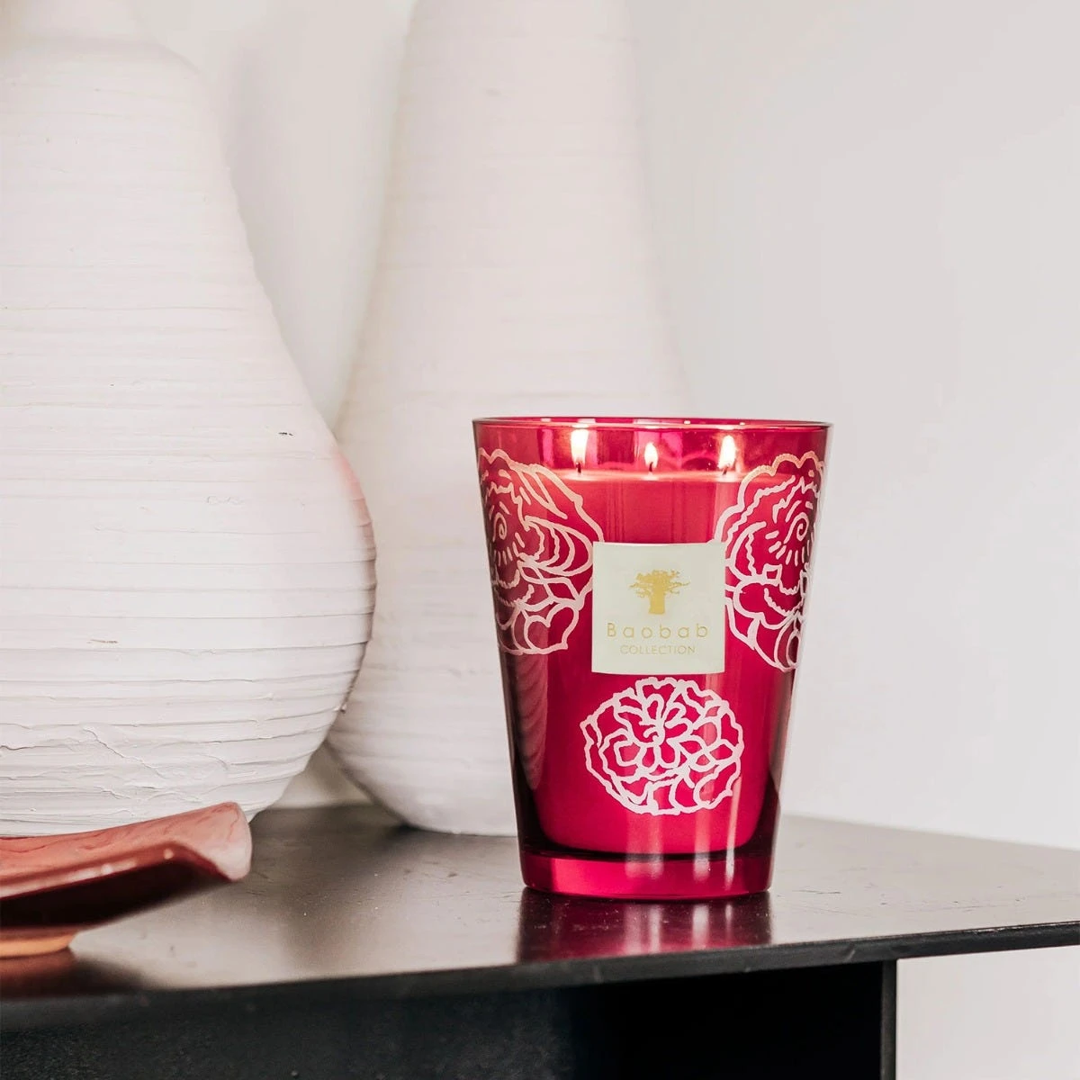 Collectible Roses Max Candle, Burgundy 4 Collectible Roses Max Candle, Burgundy - Image 2