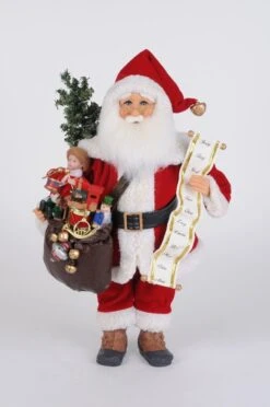 Lighted Vintage Toy Bag Santa