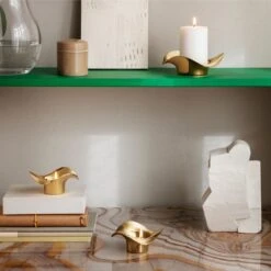 Georg Jensen Cobra Pillar Candle Holder, Gold 7 Georg Jensen Cobra Pillar Candle Holder, Gold -Home Decor Shop cobra tealight gold set of 2 lifestlye 1 1