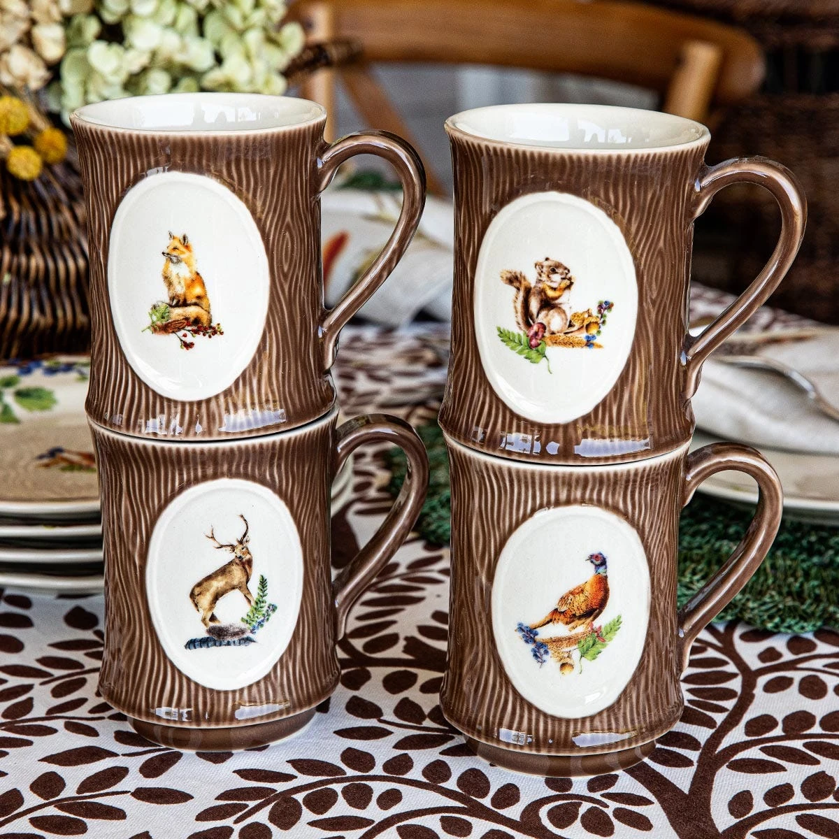 Forest Walk Animal Mugs, Assorted, Set Of 4 4 Forest Walk Animal Mugs, Assorted, Set Of 4 - Image 2